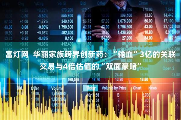 富灯网  华丽家族跨界创新药：“输血”3亿的关联交易与4倍估值的“双面豪赌”